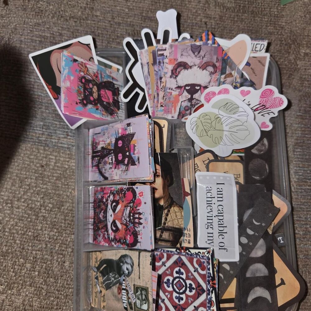 Cyberpunk, Grunge, & Aesthetic Affirmation Sticker / Ephemera Mega Lot